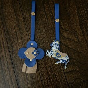 Blue and Tan Animal Charm Set